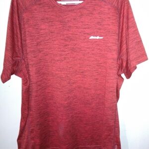 Eddie Bauer Men's Heathered Red Short Sleeve Tee